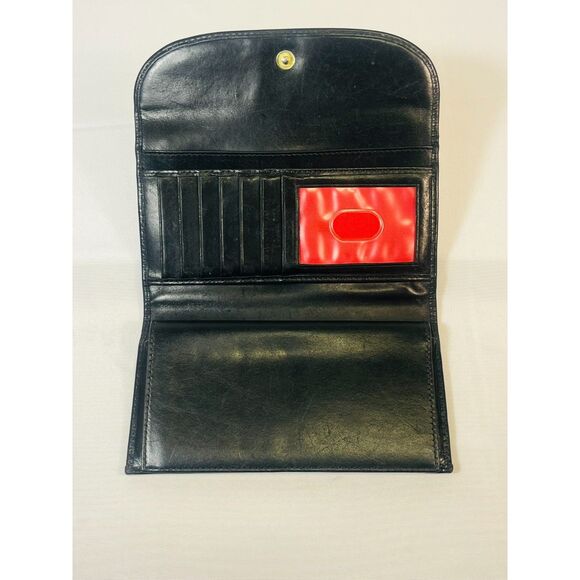 VTG Dooney & Bourke Scottie Dog Red Wallet Clutch Checkbook Card Holder 7" - Picture 4 of 16